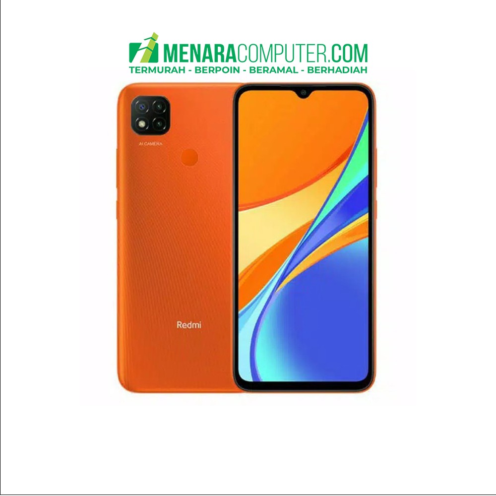 Redmi 9c / Sunrise Orange / Mediatek Helio G35 / 4GB / 64GB / Layar Dot Drop 6.53” HD+ / Android 10, MIUI 12